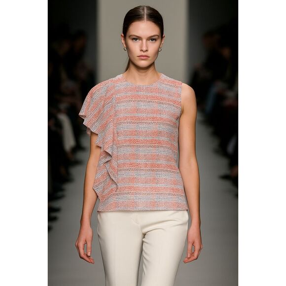 Bcbgmaxazriat top Silk top shirt bcbg max azria lightweight summer blouse s pink - Picture 9 of 9